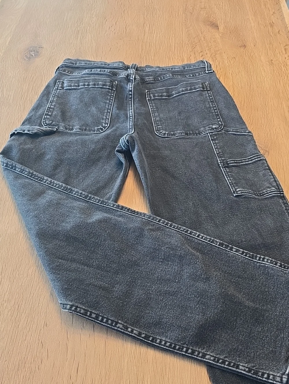Hollister Baggy Carpenter Jeans Mens 30x32 Black Utility Wide Leg Denim - Picture 3 of 10